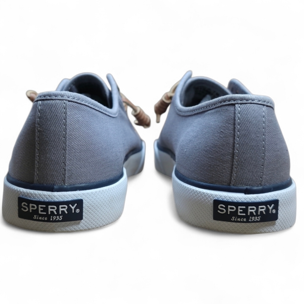 Sperry Top-Sider Women's Light Gray Canvas Sneakers Size 7 - Picture 7 of 11